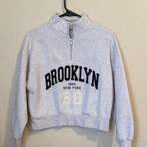 Aeropostale Women's Light Gray Cowl Neck Sweater